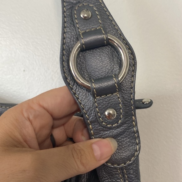 Ili New York Gray leather Shoulder Bag slouchy - Picture 4 of 10